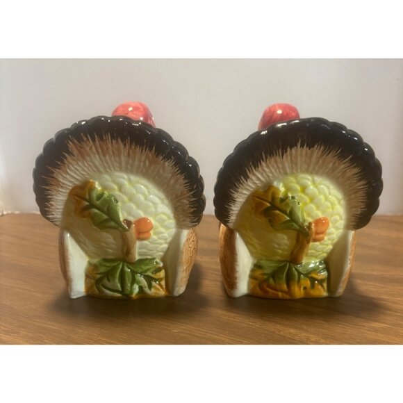 WCL Thanksgiving Turkey Salt & Pepper Shakers Ceramic Seasonal Table Decor - Picture 4 of 9